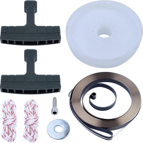 Starter Pulley Spring TuneUp For Husqvarna 372XP 385XP 372 385 390 371K For Chainsaw , Starter Pulley , Recoil Spring , Starter Handle , Starter Rope , Mount Screw , Washer (1/5)