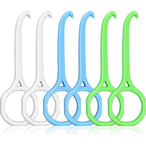 Lot de 6 outils de retrait d'aligneur invisibles pour enlever les dents Aligner les dents Crochet de dentition Correcteur buccal Pour appareils dentaires invisibles (antidérapant,3 couleurs) (1/5)