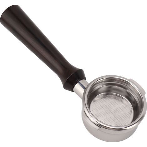 Portafiltre sans fond 58 mm Compatible Breville Série 9 Acier Inoxydable Poignée en Bois de Palissandre Extraction Professionnelle (1/5)