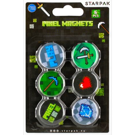 Farbige Magnete, 6 Stück, 30 mm Pixel