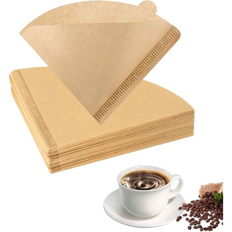 200 filtri di carta per caffè, misura 2, filtri a cono, filtri di carta per macchine da caffè e macchine per caffè filtro (1-4 tazze)