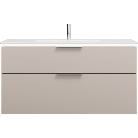 burgbad Eqio Slim lavabo en céramique avec meuble sous-lavabo et