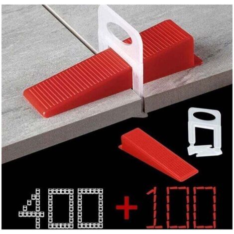 Système de nivment de carrelage de1.5mm de largeur de joint, 400 languettes de traction,100 pièces Cales réutilisables Ensemble,Système de nivment pour carrelage de Carreaux épaisseur3-12 mm (1/3)