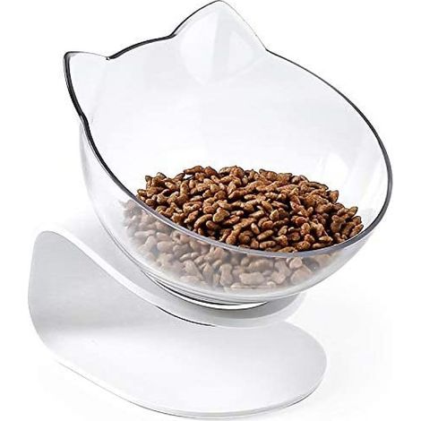 1 Gamelle pour chien, Plastique durable, Inclinable ergonomique, Anti-éclaboussure, Pour chat et petit animal (1/5)