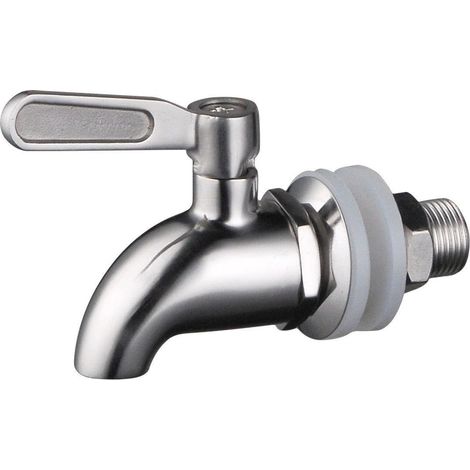 1 pièce - Bouchon en baril de vin - 304 robinet en acier inoxydable - adapté pour bouteille de verre pot en céramique - argent (1/5)