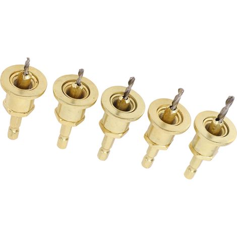 5 forets chanfreiner 1/4in queue hex HSS – 2,8 à 4mm réglable 8mm diamètre trou, perçage (1/5)