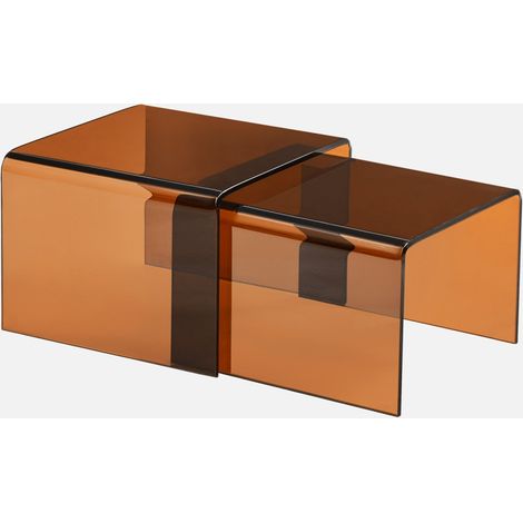 Mesas nido rectangulares y cuadradas de cristal templado