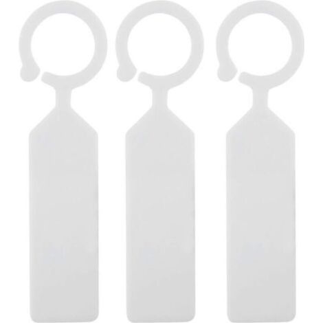 100pcs Étiquettes Marque Plantes Plastique arbre de la plante imperméable Tags jardin en plastique épais étiquettes suspendues Étiquettes de plantes de fleurs(blanc ) (1/5)