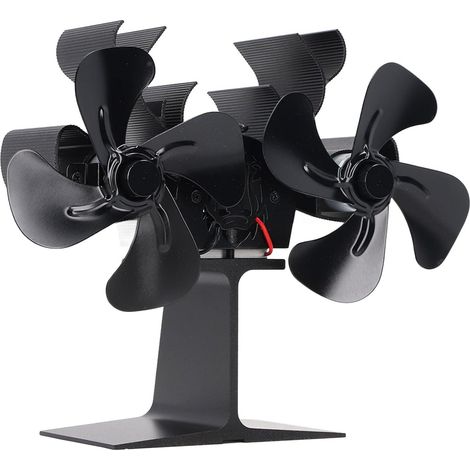 Ventilador de estufa con 8 aspas, fácil instalación, alimentado por calor, silencioso, de aleación de aluminio, para reparaciones