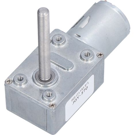 Moteur réducteur 24V JGY-370 à engrenage autobloquant, haute torsion pour projets robotiques et modélisme, vitesse 10 tours/min.