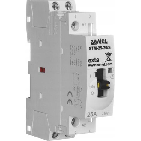 Contattore modulare con comando manuale per installazione 25A 2Z 230V AC STM-25-20/S EXT10000287 (1/3)