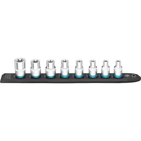 SmartRail Flexible Kunststoff-Steckleiste 900E-SR/8 1/2 Zoll (12,5 mm) Vierkant hohl Auen TORX Profil 8-teilig E10 E11 E12 E14 E16 E18 E20 E24 (1/5)