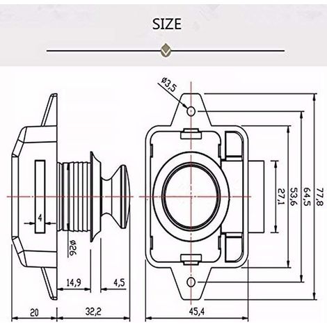 Loquet à Bouton Poussoir pour Armoire Tiroir Porte de Camping-car (1/5)