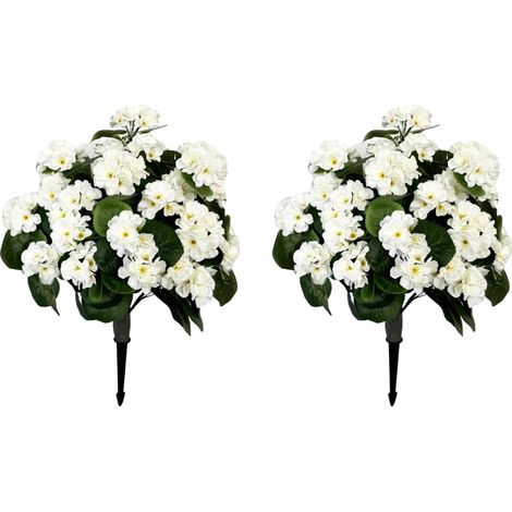 Bolas de topiario de begonia artificial, diseño realista, fáciles de usar, blancas. (1/2)