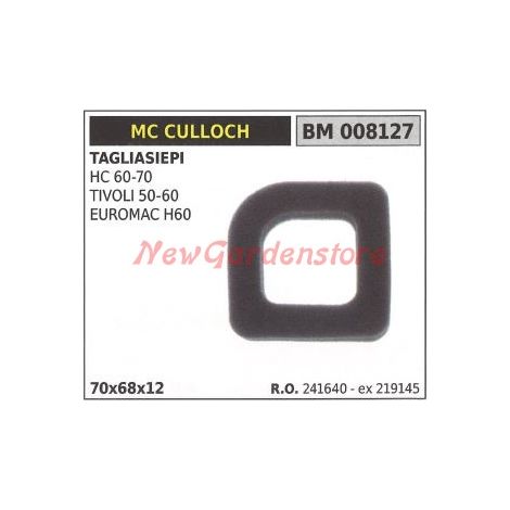 Luftfilter MC CULLOCH Heckenschere HC 60 70 TIVOLI 50 60 EUROMAC H60 008127