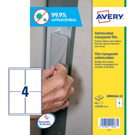 Caja De 10 Hojas (4 Etiq.Xhoja) Adhesivas Antibacterianas Y (1/5)