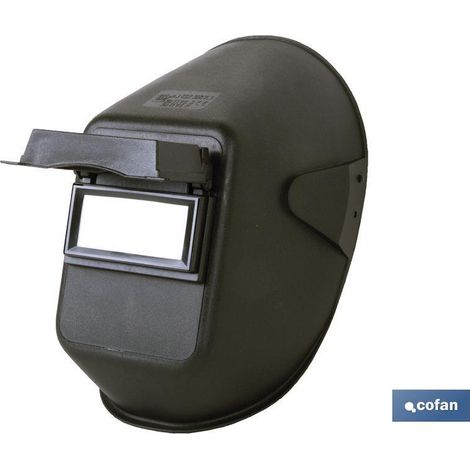 Máscara-casco de soldadura ajustable EN166/EN175 N.º 11 fabricada en polipropileno con cristales blanco y negro (1/2)