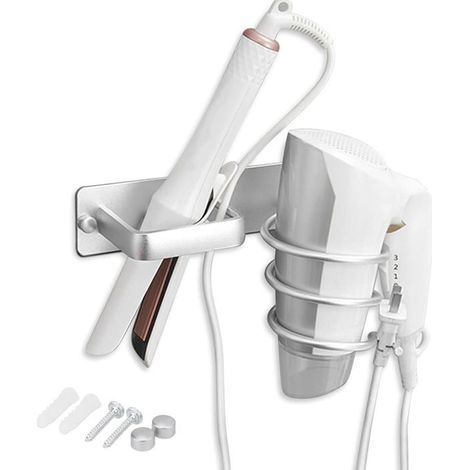 Haartrocknerhalter, Wandhaartrocknerhalter, Ablagefach für Badezimmer, Schlafzimmer, Hotel