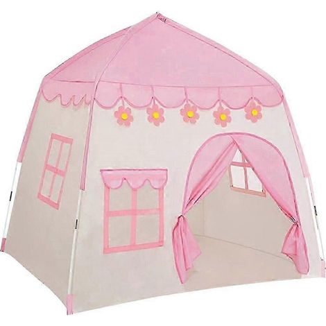 Tente de jeu intérieure et extérieure, tente de princesse pour fille, grande tente maison rose pour petit garçon JN (1/5)