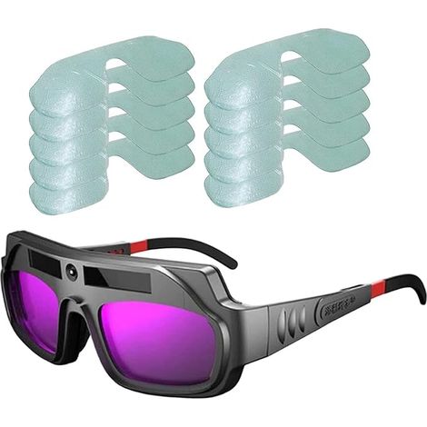 Schweißbrille – kratzfeste Verdunkelung zum Plasmaschneiden mit 10 Linsen (1/5)