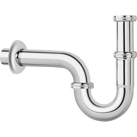 Siphon tubulaire laiton chromé 11/4" DN32 controle DIN standard (1/2)