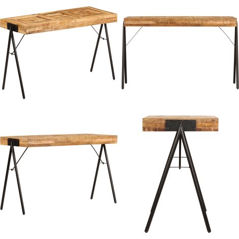 Escritorio de madera maciza de mango 118x50x75 cm - Madera maciza - Mesa de mango