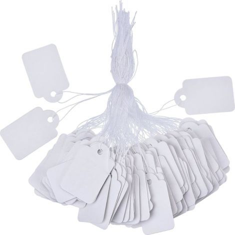 KLVGTIFS PU - Lot de 500 étiquettes de prix blanches (35 x 22 mm) (1/4)