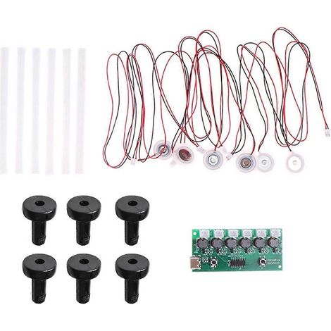 Kit de montage pour module d'humidificateur, carte de contrôle de nébulisation, circuit imprimé de commande de nébulisation ultrasonique, 6 buses (1/5)