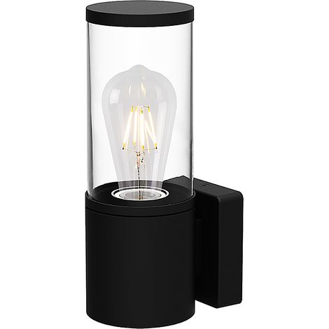 Wall Light Wellington opaco nero trasparente 1x max.60w IP65 H: 12.75 cm B: 4.5 cm (1/4)