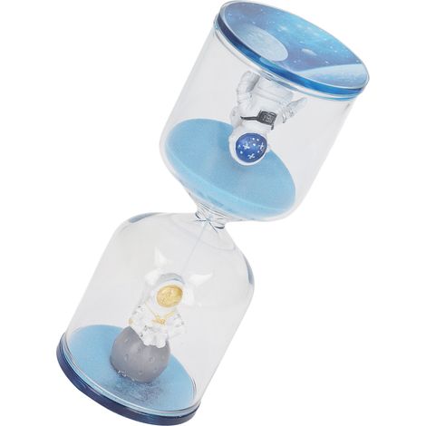 Sablier décoratif en forme d'astronaute, éducatif, bleu, 15 minutes, pour bureau, maison ou cuisine. (1/5)
