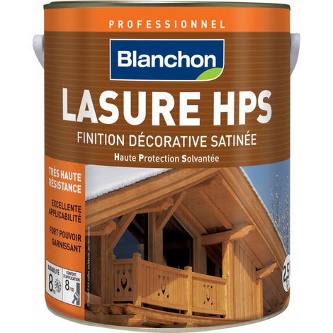 Lasure Blanchon HPS 2,5l satinée incolore pour extérieur résistant aux UV et aux intempéries