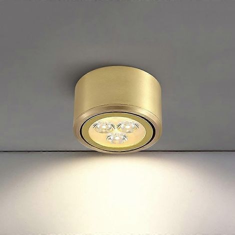 Spot encastré LED en saillie, orientable à 45°, en laiton, 6000K