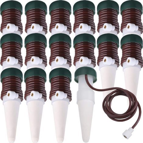 Arrosage Stakes Automatique Système d'Arrosage, Irrigation par Égouttement Automatique de Plante Libération Lente pour Plantes d'Intérieur ou d'Extérieur (Pack de 16) (1/4)