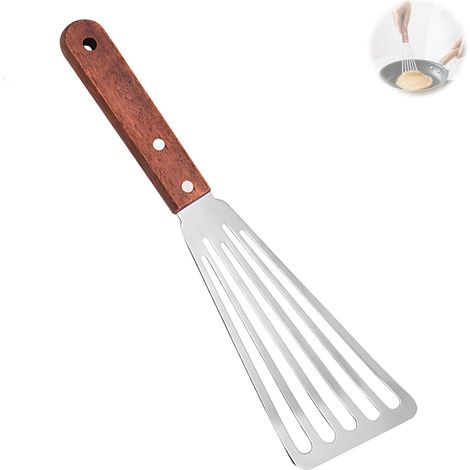 Spatule Inox Cuisine en Acier Inoxydable - Pelle à Poisson avec Manche Ergonomique - Idéale pour Crêpes, Œufs et Filets de Poisson (1/5)