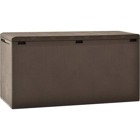 Coffre de rangement jardin polypropylène marron Stag 114cm (1/3)