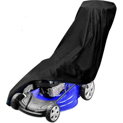 Funda protectora universal para cortacéspedes, 193 x 112 x 64 cm, 210D, impermeable, resistente a los rayos UV y al polvo. (1/5)