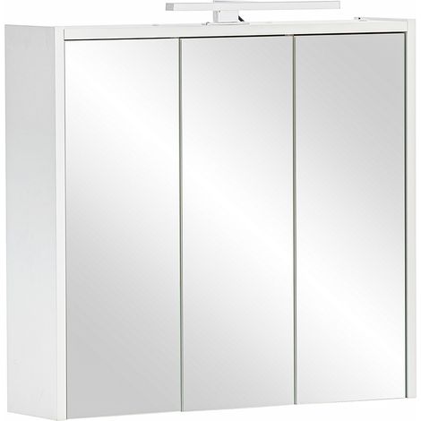 Spiegelschrank mit LED-Beleuchtung in weiß PROVIDENCE-80 (1/3)