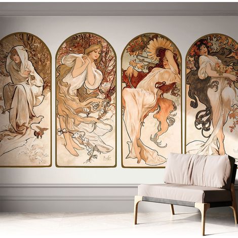Fotomurale adesivo stickers - per camera da letto - per corridoio - decorazione casa moderna Momenti femminili 312x219 cm (1/5)