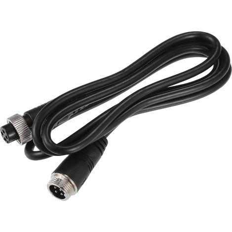 4 Broche 3,28 ft Sauvegarde Caméra Câble Voiture Vidéo Extension Câble Universel Matériau PVC, Longueur 1m (3.28ft), Connecteur Mâle 9mm, Connecteur Femelle 12.6mm, Largeur Adaptateur 15mm (1/5)
