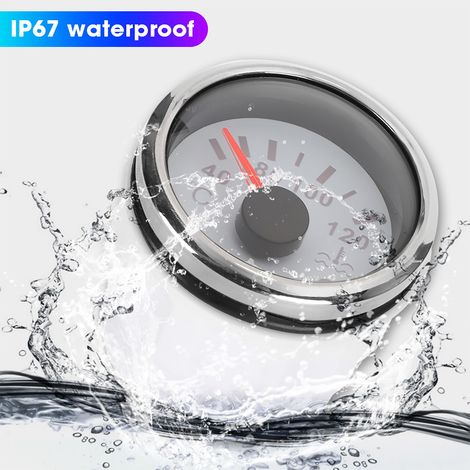 Jauge de température d'eau 2in 40‑120℃ avec alarme intelligente, étanche IP67, 12V/24V, sonde UE 0‑190ohm