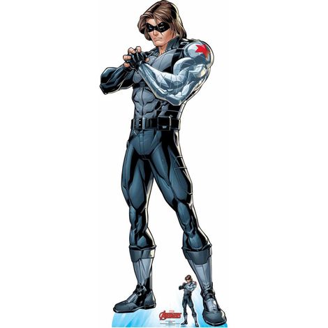 Figurine en carton Disney Avengers Bucky Le Soldat de l'hiver Comics H 180 CM (1/5)