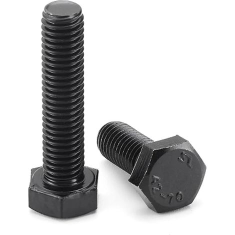 Vis à tête hexagonale en acier inoxydable noir 304 M3 M12 avec filetage complet – métaux durables (1/5)