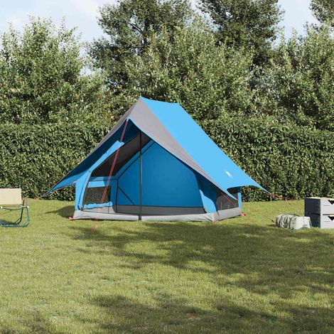 vidaXL Family Tent 220 x 220 x 184 cm Polyester and Fiberglass (1/5)