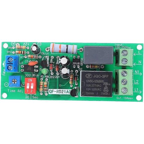 Minuterie de relais temporisé 100–220 V CA, 0–300 min