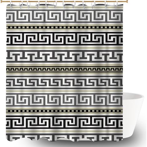 Rideau de douche en polyester 180x180 stylé rideau séchage rapide pour mobi (1/5)