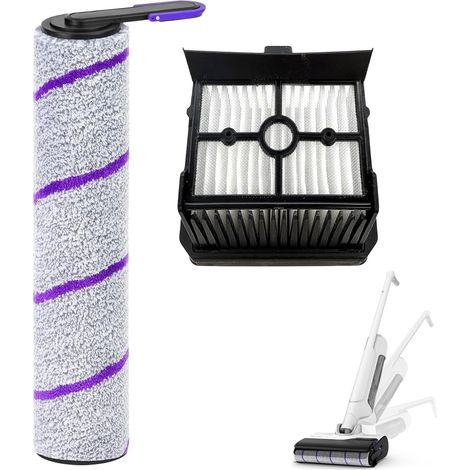 Cepillo giratorio de repuesto para Rowenta X-Clean 10 y Narwal S20 Pro, 1 cepillo giratorio de microfibra y 1 filtro HEPA, repuestos y accesorios para aspiradoras de líquidos y sólidos. (1/5)