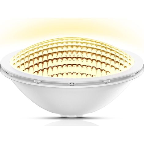 Lampadina LED PAR56 per piscina da 18 W, IP68 impermeabile, sommergibile, 1440 lm, angolo di fascio di 120°, 12 V CC/CA, bianco caldo 3000 K [Classe energetica A+] (1/5)