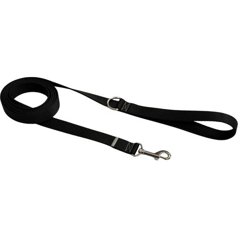 Correa para perro tradicional de 2 cm, negra, con cierre. Correa para perro tradicional de 2 cm, negra, con cierre, M - 1,5 m (1/4)