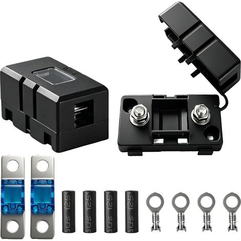 2 Porte-Fusibles Midi pour Voiture avec 2 Fusibles 60A, 2 Bornes, Porte-Fusible Auto avec Vis M5 et Couvercle de Protection, Boulonnés à Courant Elevé Fusible 60 Ampères pour SUV Bateau Camion (1/5)