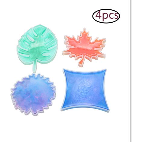 Moule En Silicone Pour Sous-Verres - Forme De Feuille D'Érable - 4 Pièces - Résistant Et Réutilisable - Pour Résine Époxy Et Pâtisserie (1/5)